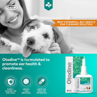 Thumbnail for Otodine | Cat & Dog Ear Cleaner Solution | Dog Ear Drops to Stop Wax Build Up, Head Shaking, Discomfort, Ear Odour & Scratching | 100Ml