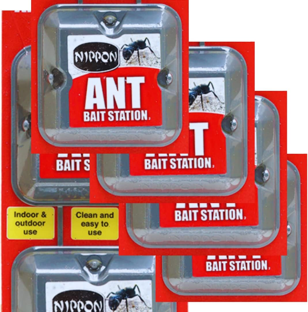 2 X Nippon Ant Bait Station Twin - Nippon Ant Killer Ant Bait Station Outdoor, Ant Nest Killer Bait Stations Also Use as Ant Killer Indoor, Home, Garden (Ant Traps)