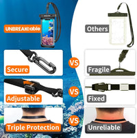 Thumbnail for Waterproof Phone Case, 2-Pack IPX8 Universal Waterproof Phone Pouch Dry Bag for Iphone 15 14 13 12 11 Pro Max XR X XS SE 2022 8 Samsung S24 S23 S22 Ultra S21 Huawei P60 Mate 60 up to 7