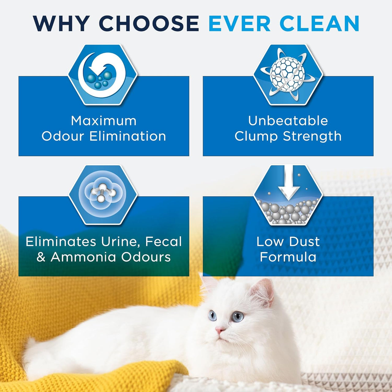 Clumping Cat Litter, Extra Strong Clumping Cat Litter, Scented for Long-Lasting Freshness, 10L