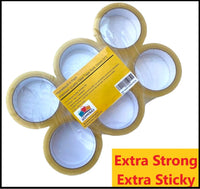 Thumbnail for 6 Rolls - Cellotape Strong Clear Packing Tape Rolls Extra Long | 24Mm X 40M | Packaging Sellotape Parcel Cellotape Transparent