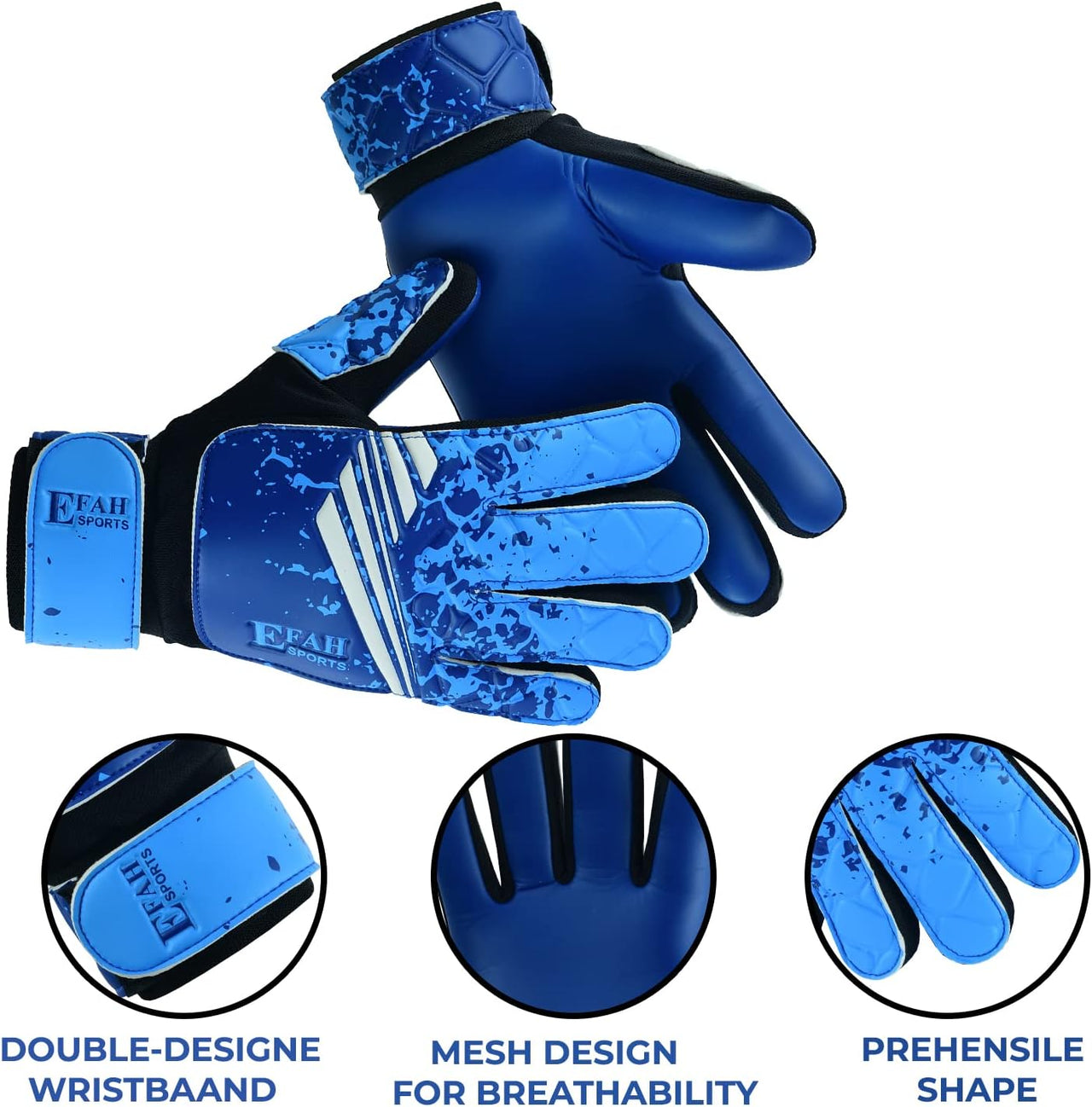 Football Goalkeeper Gloves for Boys Kids Children Youth Soccer Goalie Glove with Super Grip Palms