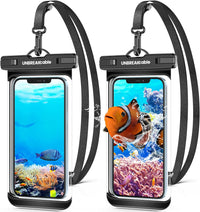 Thumbnail for Waterproof Phone Case, 2-Pack IPX8 Universal Waterproof Phone Pouch Dry Bag for Iphone 15 14 13 12 11 Pro Max XR X XS SE 2022 8 Samsung S24 S23 S22 Ultra S21 Huawei P60 Mate 60 up to 7