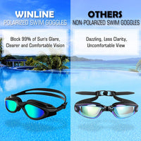 Thumbnail for Adult Swimming Goggles,Polarized Open Water Goggles Swimming anti Fog UV Protection No Leakage Clear Vision Easy to Adjust for Adults Men Women Teenagers