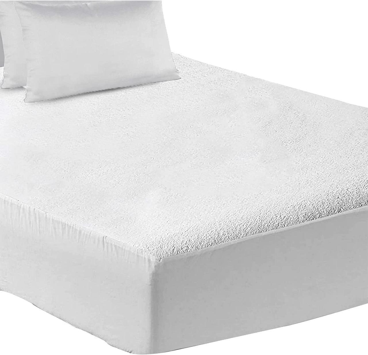 Cotton Single Waterproof Mattress Protector Single Bed Mattress Protector Non Noisy-Super Absorbent-Anti Allergy Waterproof Single Mattress Protector Waterproof Single Waterproof Sheet Fitted