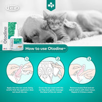 Thumbnail for Otodine | Cat & Dog Ear Cleaner Solution | Dog Ear Drops to Stop Wax Build Up, Head Shaking, Discomfort, Ear Odour & Scratching | 100Ml