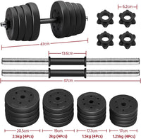 Thumbnail for 30KG/25KG/20KG/15KG Adjustable Dumbbells Weight Lifting Training Set Dumbbells Set (Sold as a Pair) Home Gym Fitness for Men/Women