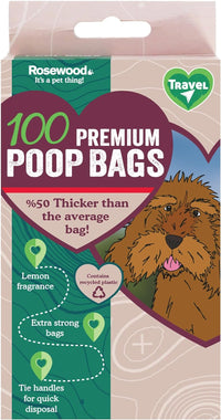 Thumbnail for 100 Premium Poop Bags, Thic, Strong, Made from Recycled Plastic, Extra Strong Poop Bags for Dogs, 100 Count (Pack of 1)