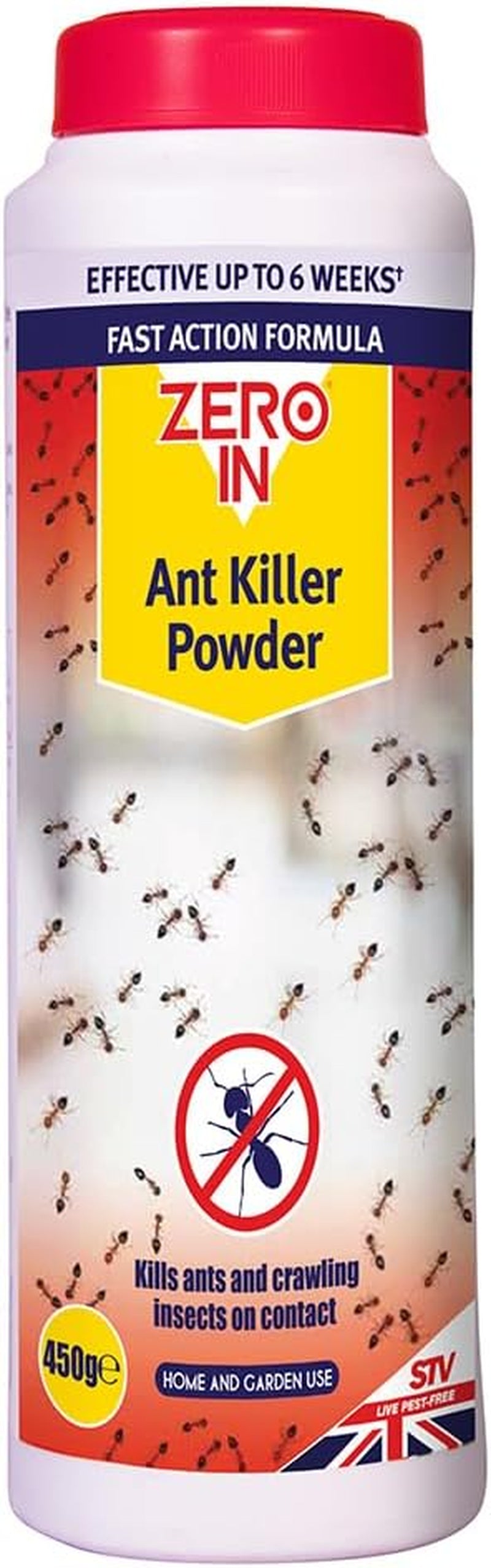 Zero in Ant Killer Powder – 450 G – Value-For-Money Treatment of Ants, Woodlice, Cockroaches, Earwigs and Other Bugs, Home & Garden, Ready-To-Use Fast Acting Formula