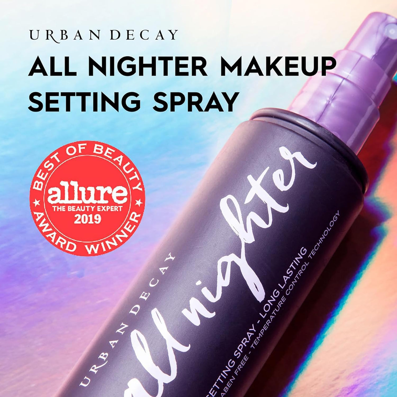 Urban Decay All Nighter Makeup Setting Spray, Long-Lasting Fixing Spray for Face, up to 16 Hour Wear, Vegan & Oil-Free Formula