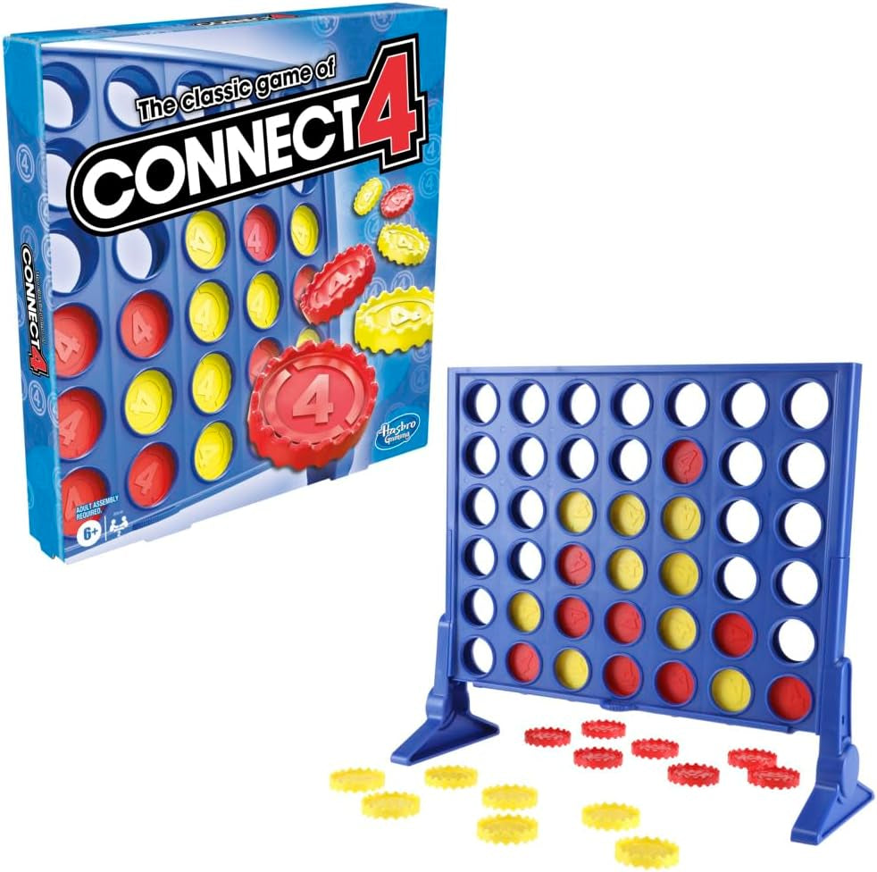 The Classic Game of Connect 4 Strategy Board Game; 2 Games for Kids Aged 6 and Up; 4 in a Row