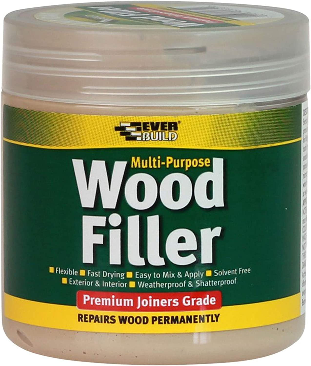 Multipurpose Wood Filler – Suitable for Indoor and Outdoor Use – Sandable – White – 250Ml