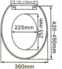 Thumbnail for Ram® White Soft Close Toilet Seat with Quick Release for Easy Clean Loo Toilet Seat with Adjustable Hinges Standard O Shape Toilet Seat