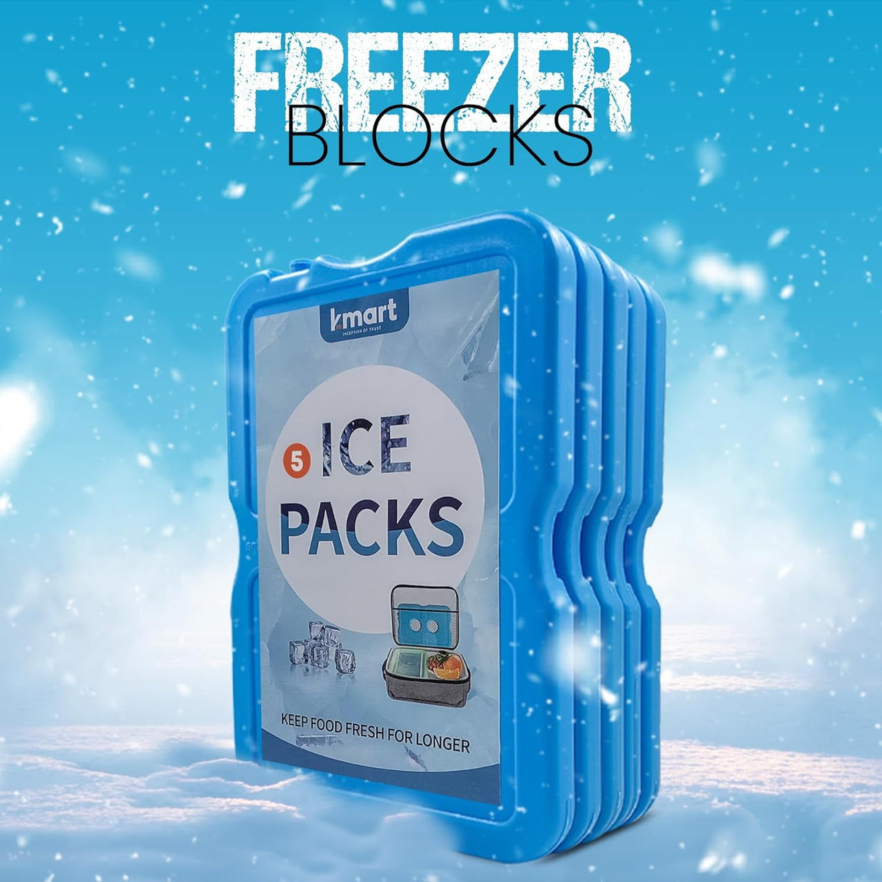 Ice Packs for Cool Box - Slim, Reusable & Bpa-Free Freezer Blocks | Long-Lasting, Quick Freeze | Perfect for Picnic, Camping, Beach & Outdoor Sports