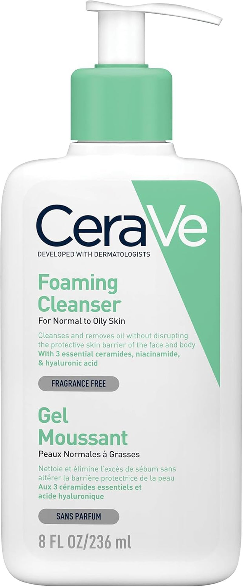 Foaming Cleanser for Normal to Oily Skin 236Ml with Niacinamide and 3 Essential Ceramides