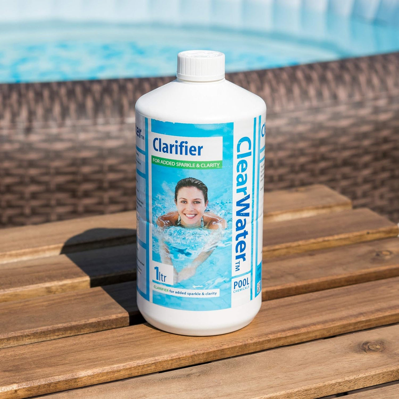 CH0009 Water Clarifier for Hot Tub Spa and Swimming Water Treatment for Pristine Crystal Clear Water, 1 Litre