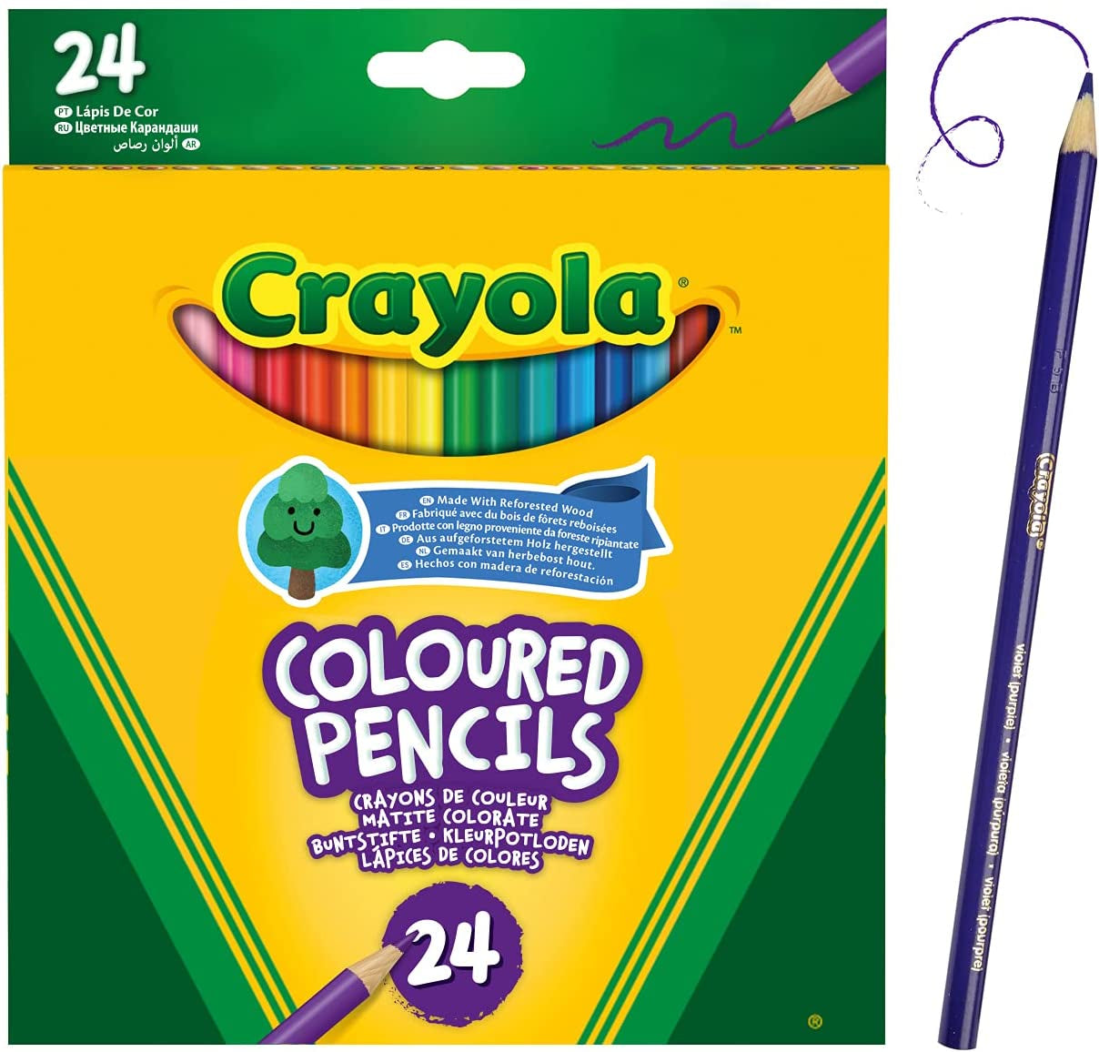 Colouring Pencils - Assorted Colours (Pack of 24) | a Must-Have for All Kids Arts & Crafts Sets | Ideal for Kids Aged 3+