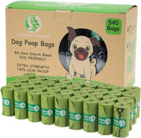 Thumbnail for Poo Bags for Dog Waste, 540 Extra Thick Strong 100% Leak Proof Biodegradable Dog Poo Bags (Green)