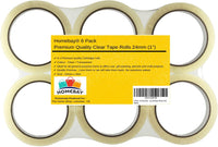 Thumbnail for 6 Rolls - Cellotape Strong Clear Packing Tape Rolls Extra Long | 24Mm X 40M | Packaging Sellotape Parcel Cellotape Transparent