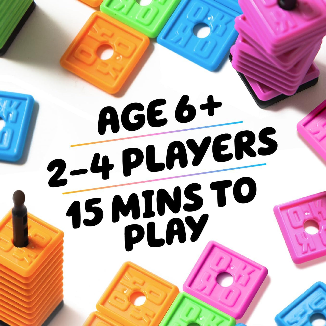 OK Play: the Ultimate Tile Game - Kids Can Outsmart Adults | Fun, Strategic & Portable for 2-4 Players, Ideal Board Travel Game for Family Game Night