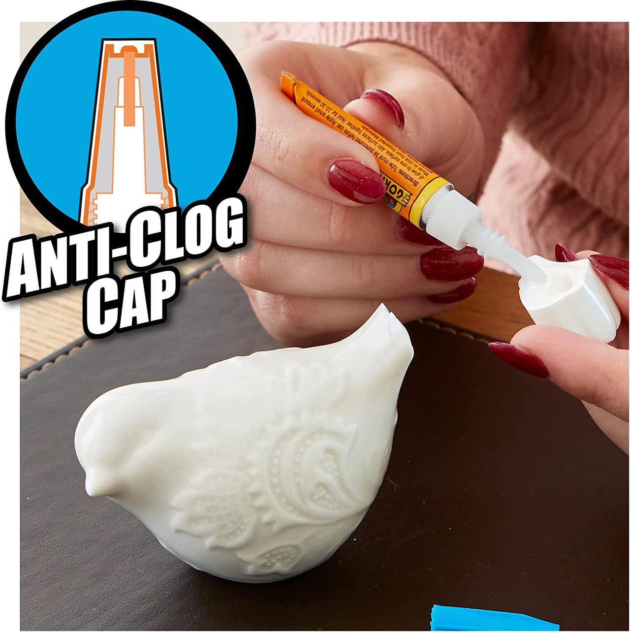 Super Glue, 15G – All Purpose, Impact Tough & Fast Setting with Anti-Clog Cap Ideal for Metal, Ceramics, Leather & More