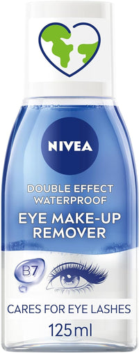 Thumbnail for Double Effect Waterproof Eye Make-Up Remover (125 Ml), Daily Use Face Cleanser for Make-Up and Mascara with Cornflower Extract and Biotin