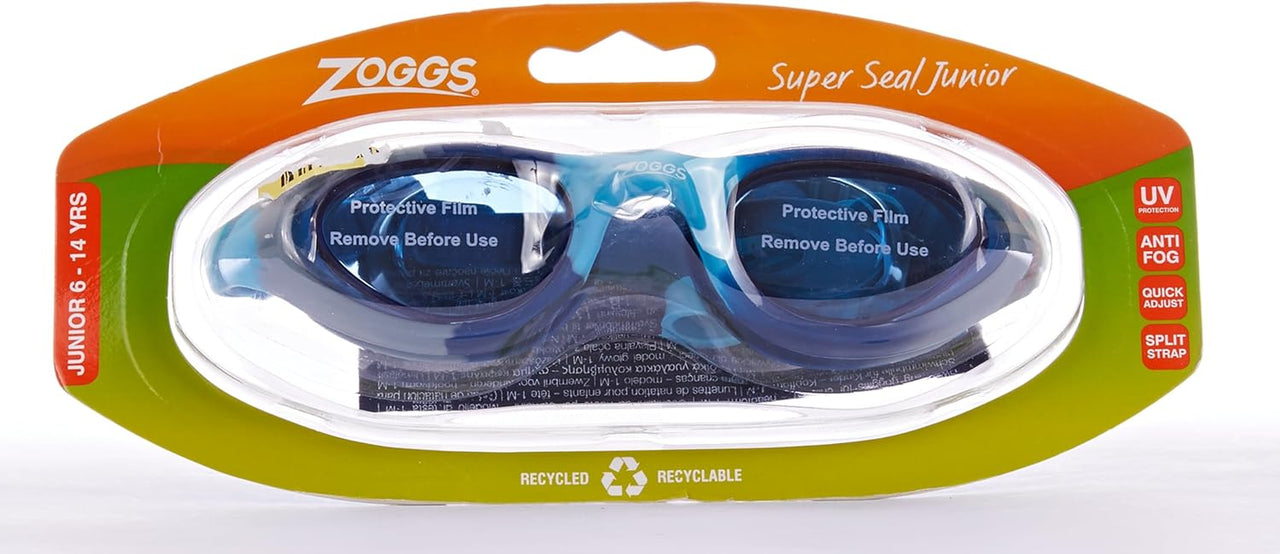 Super Seal Kids Swimming Goggles, UV Protection Swim Goggles, Quick Adjust Split Yoke Comfort Strap, Fog Free Clear Swim Goggle Lenses,  Goggles Kids 6-14 Years