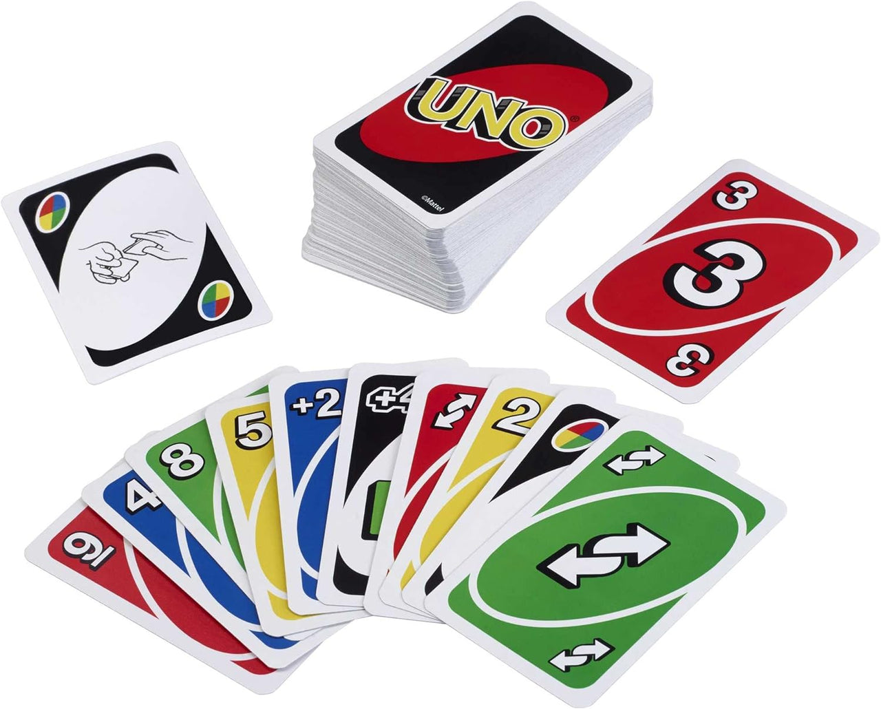 UNO, Classic Card Game for Kids and Adults for Family Game Night, Use as a Travel Game or Engaging Gift for Kids, 2 to 10 Players, Ages 7 and Up, W2087