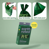 Thumbnail for Dog Poo Bags with Handles, Easy Tie and Guaranteed Leakproof, Lavender Scented, 120 Handle Bags