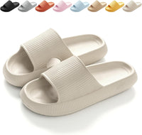 Thumbnail for Sliders Cloud Slippers Women Men，Non-Slip Mens Womens Slippers Cloud Sliders，Soft Flip Flops with Thick Sole for Shower Bathroom Pool Beach