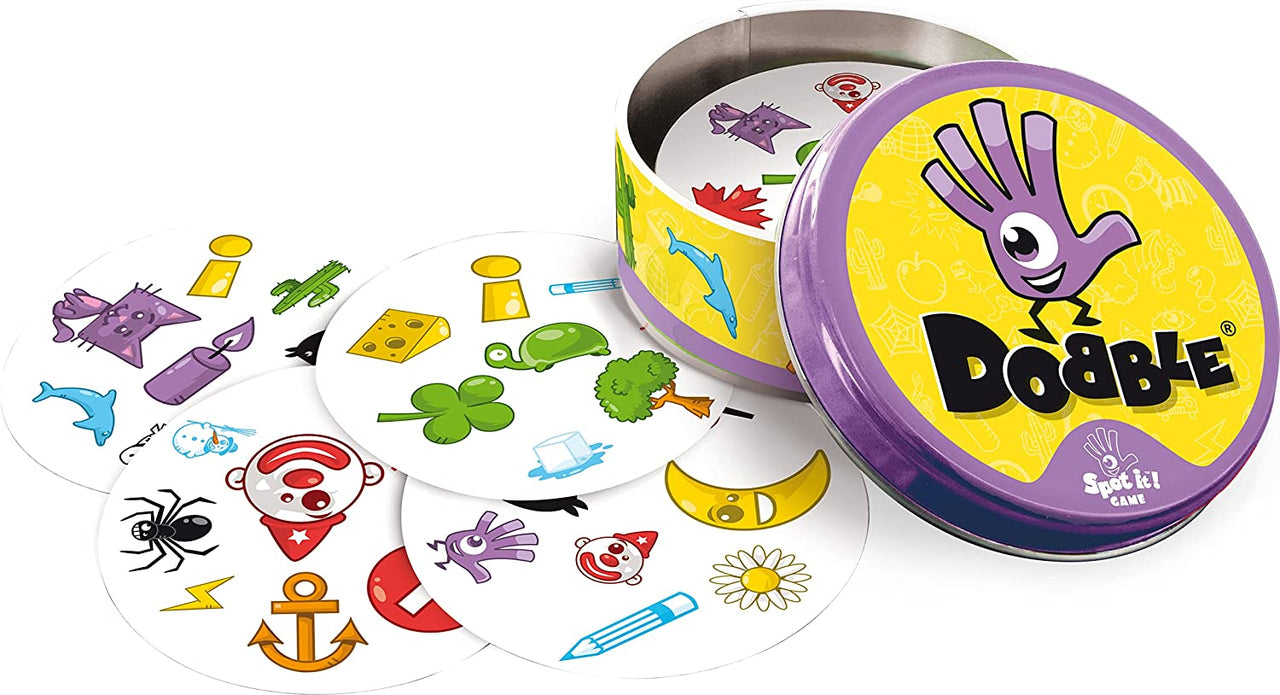 | Dobble | Card Game | Ages 6+ | 2-8 Players | 15 Minutes Playing Time