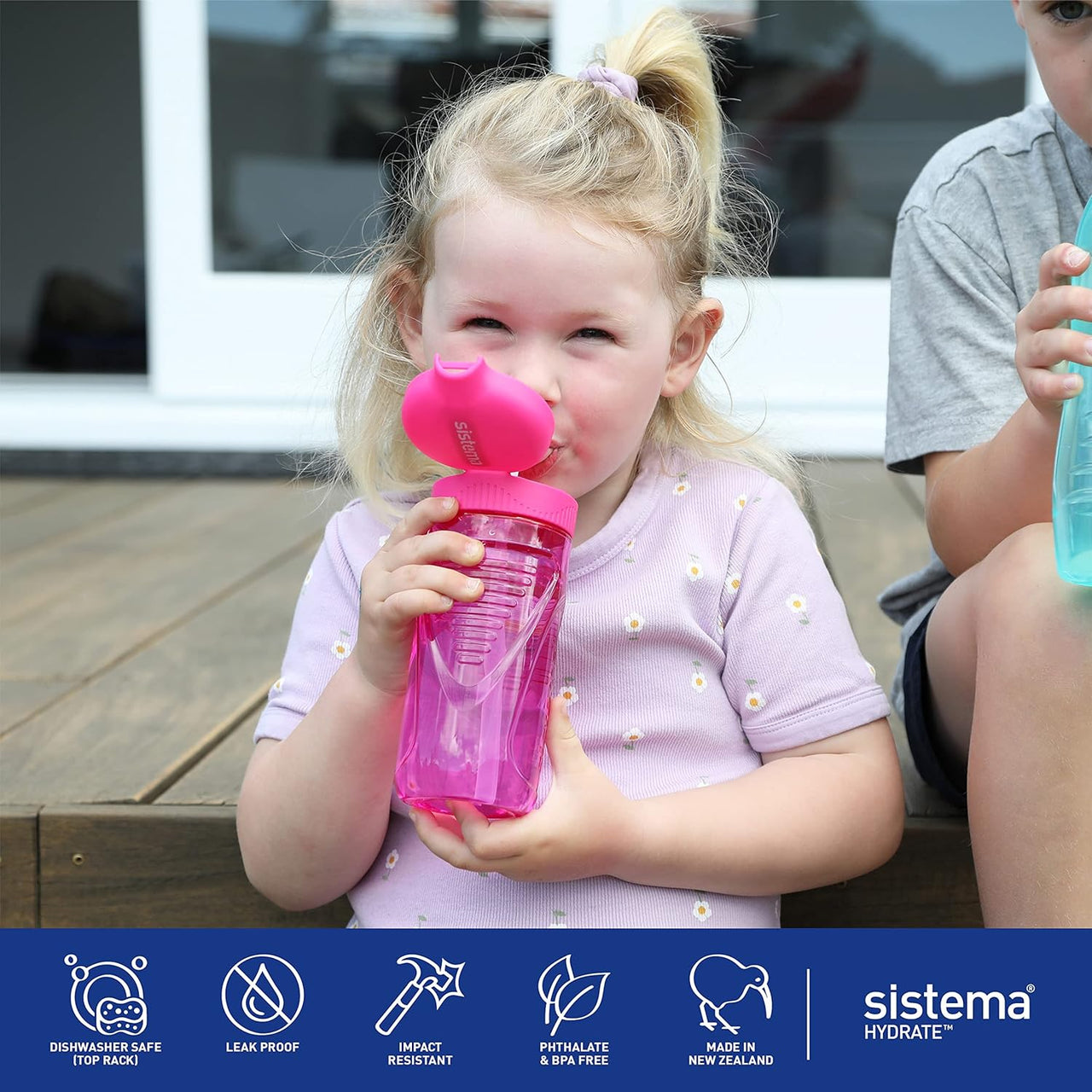 Hydrate Quick Flip Water Bottle | 520 Ml | BPA Free Water Bottle with Straw | Recyclable with Terracycle®| Assorted Colours