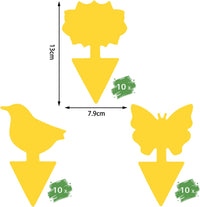 Thumbnail for Fruit Fly Traps, Pack 30 Yellow Double-Sided Fungus Gnat Sticky Catcher for Plants Indoor and Outdoor Insects Fly Control - Non-Toxic, Waterproof