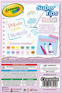 Thumbnail for Pastel Supertips Washable Markers - Assorted Colours (Pack of 12), Premium Felt Tip Pens That Can Easily Wash off Skin & Clothing, Ideal for Kids Aged 3+