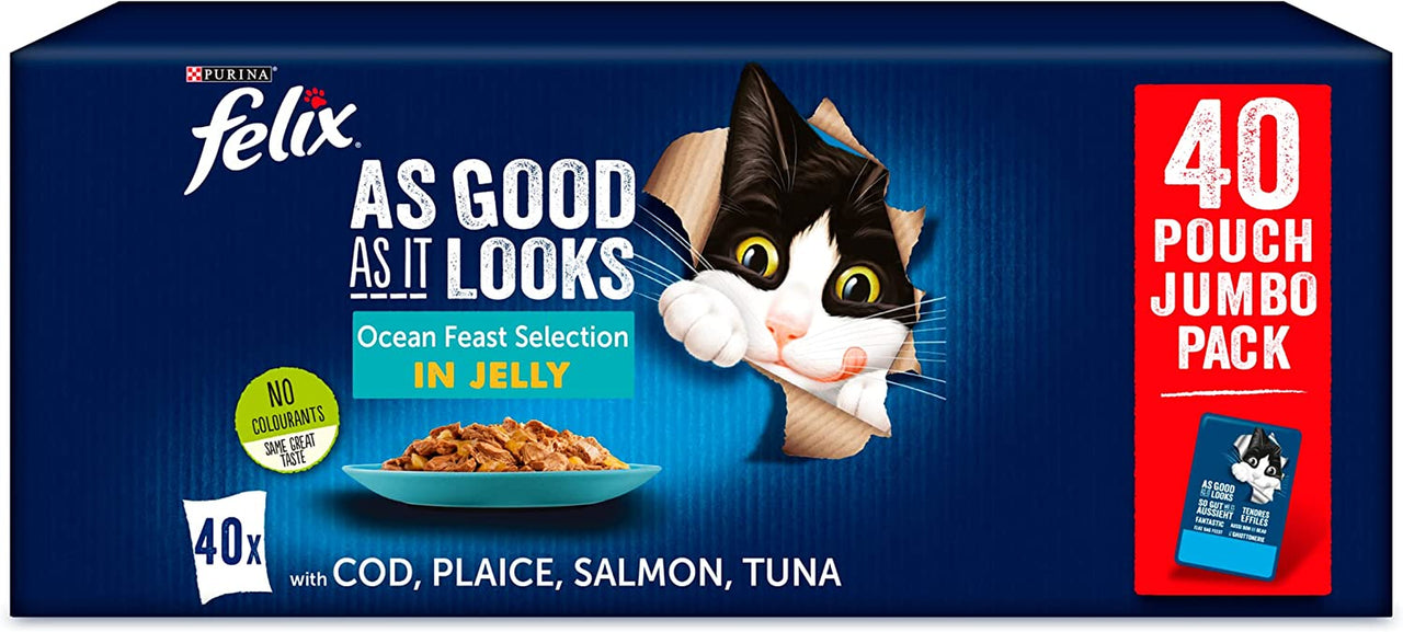 as Good as It Looks Ocean Feasts Cat Food 100 G (Pack of 40)