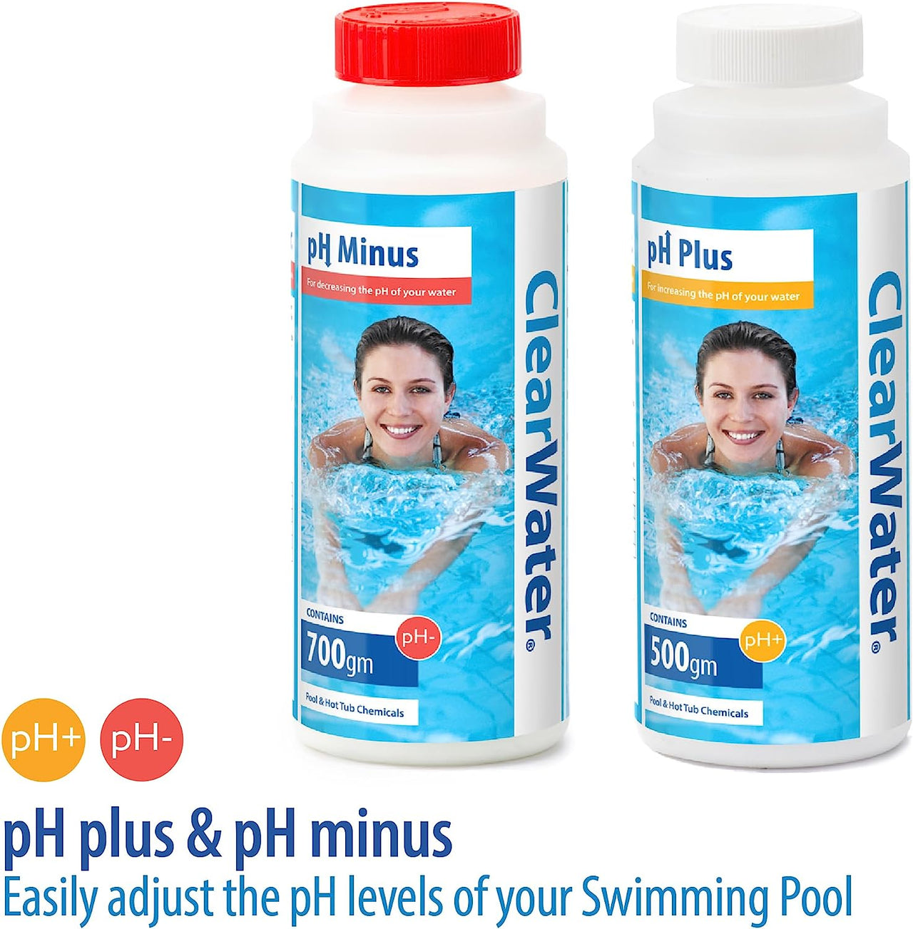 CH0017 Pool Chemical Starter Kit for above Ground Pool and Paddling Pool Water Treatment (Includes Chlorine, Ph Minus, Ph Plus, Algaecide and Test Strips)