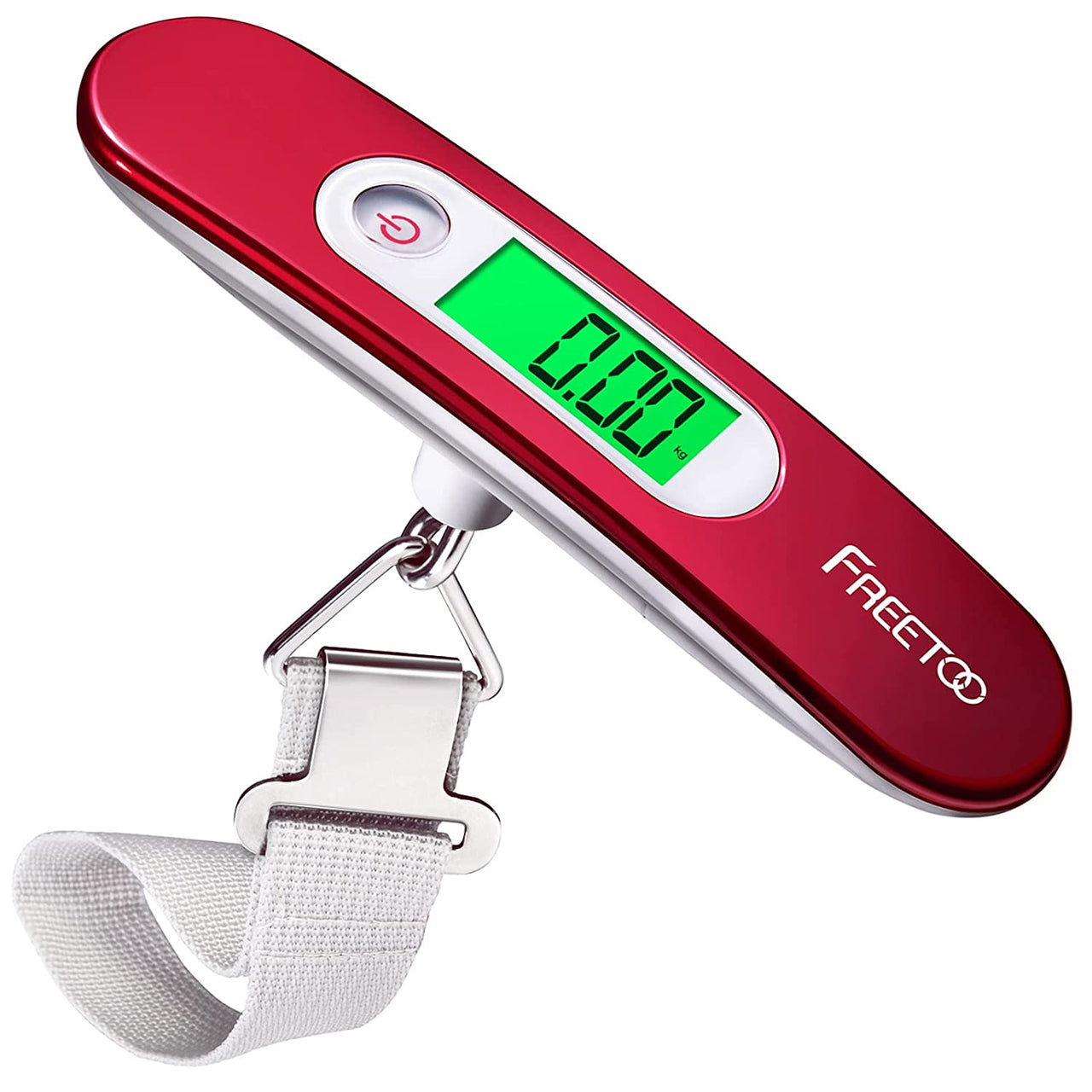 Luggage Scale Portable Digital Weight Scale for Travel Suitcase Weigher with Tare Function 110 Lb/ 50Kg Capacity Red