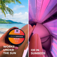 Thumbnail for Shine Brown Sunbed Tanning Accelerator (210 Ml), Sunbed Cream Effective in Sunbeds & Outdoor Sun, Achieve a Natural Tan with Natural Ingredients