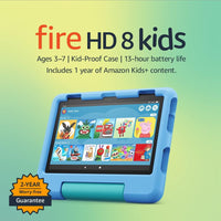 Thumbnail for Fire HD 8 Kids Tablet | 8-Inch HD Display, Ages 3–7, Includes 2-Year Worry-Free Guarantee, Kid-Proof Case, 32 GB, 2022 Release, Blue