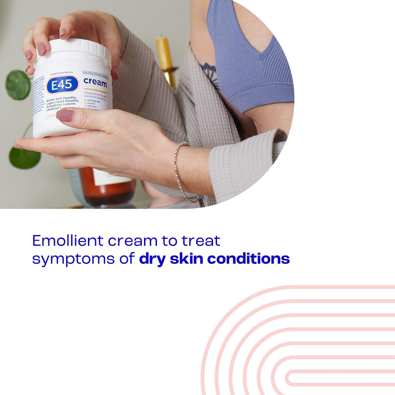 Cream 500 G Tub – Moisturiser for Dry Skin and Sensitive Skin - Emollient Body Cream to Soothe Dry and Irritated Skin - Itchy Skin, Eczema Cream - Perfume-Free Face Cream and Non-Greasy Hand Cream