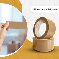 Thumbnail for Packing Tape - Parcel Tape - Tape - 3 Rolls with Low Noise (48Mm X 60M) - Durable Brown Tape for Packing Boxes, Secure Packaging Tape for Moving House