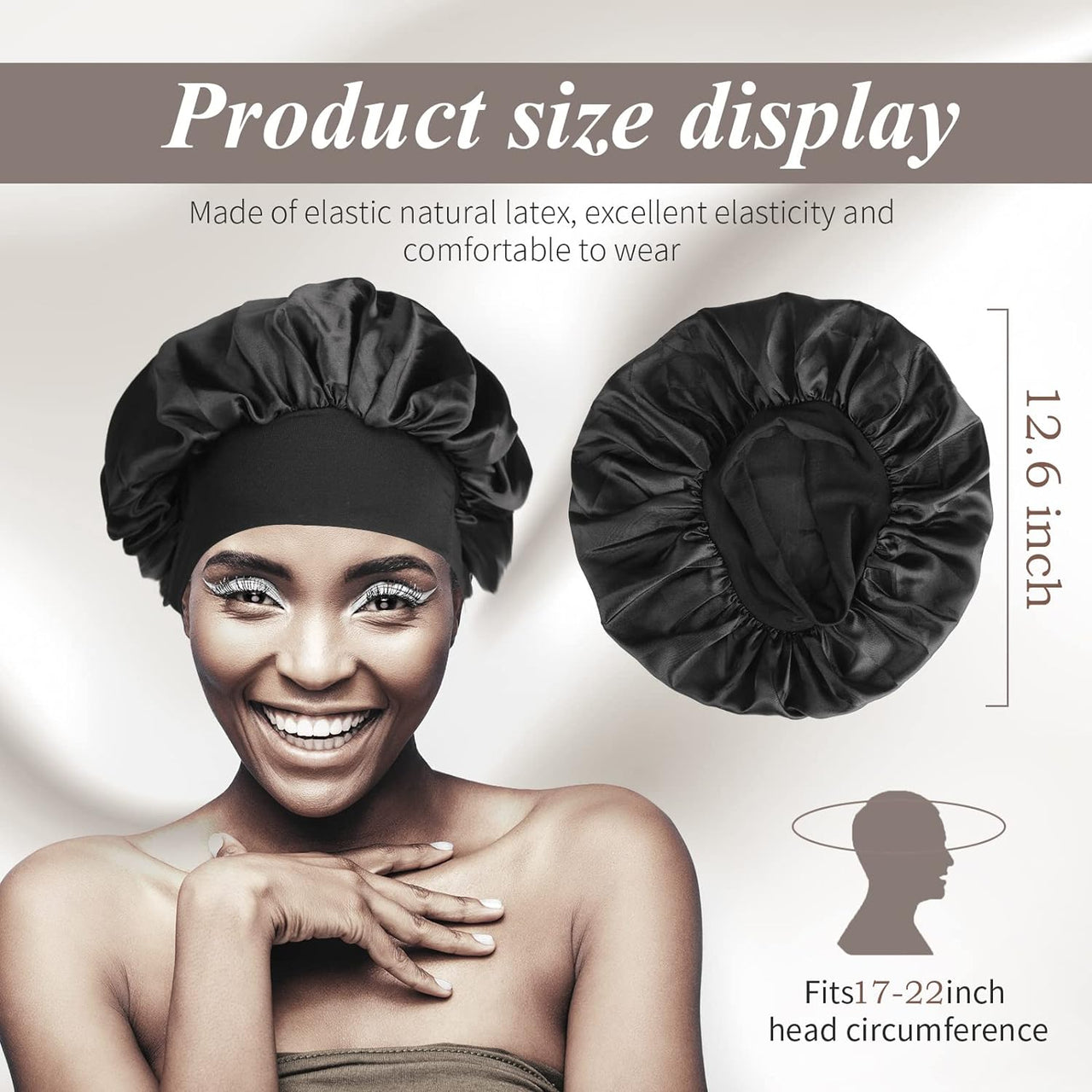 Silk Bonnet Satin Bonnet, Silk Hair Wrap for Sleeping, Soft and Comfortable Silk Sleep Cap