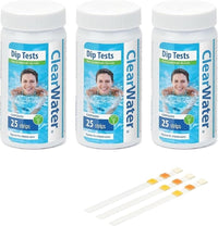 Thumbnail for Clear Water Hot Tub, Pool and Spa Test Strips X 50-3 in 1 - Measures Chlorine, PH and Total Alkalinit (Pack of 1 (50 Strips))