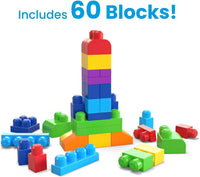 Thumbnail for BLOKS Big Building Bag Building Set with 60 Big and Colorful Building Blocks, and 1 Storage Bag, Toy Gift Set for Ages 1 and Up, DCH55