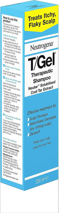 Thumbnail for T/Gel Therapeutic Shampoo for Flaky, Itchy Scalp (1X 250Ml), Anti-Dandruff Shampoo for the Treatment of Scalp Psoriasis, Seborrheic Dermatitis and Dandruff, Medicated Shampoo for Itchy and Flaky Scalp