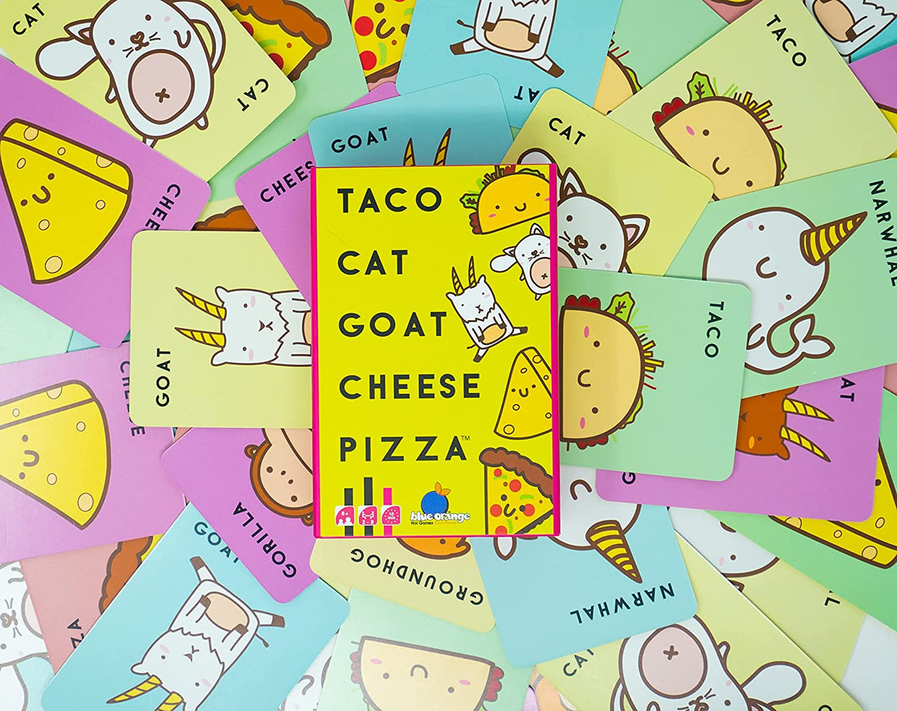 | Taco Cat Goat Cheese Pizza | Card Game | Ages 8+ | 2-8 Players | 10-30 Minute Playing Time