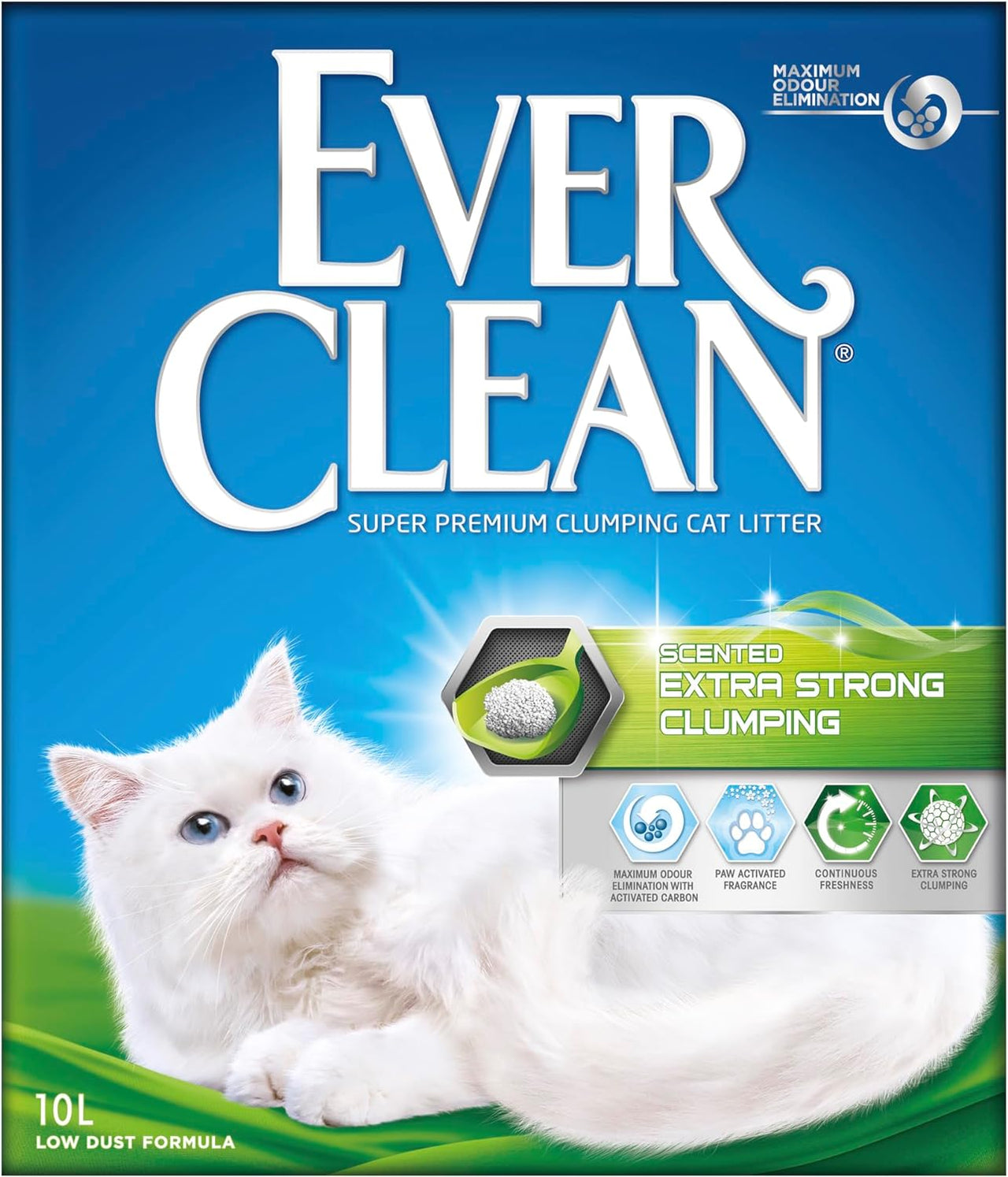 Clumping Cat Litter, Extra Strong Clumping Cat Litter, Scented for Long-Lasting Freshness, 10L