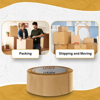 Thumbnail for Packing Tape - Parcel Tape - Tape - 3 Rolls with Low Noise (48Mm X 60M) - Durable Brown Tape for Packing Boxes, Secure Packaging Tape for Moving House