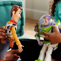 Thumbnail for Official Woody Interactive Talking Action Figure from Toy Story 4, 35Cm/15”, Features 10+ English Phrases, Interacts with Other Figures and Toys, Laser Lights, Suitable for Ages 3+