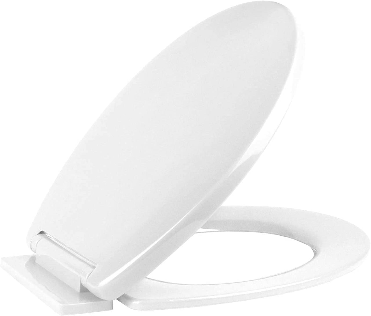 Ram® White Soft Close Toilet Seat with Quick Release for Easy Clean Loo Toilet Seat with Adjustable Hinges Standard O Shape Toilet Seat